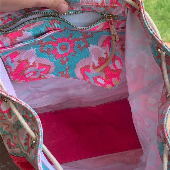 Striped block print backpack Vineyard Vines. - Picture 6 of 6